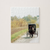 Autumn Amish Horse and Buggy Legpuzzel (Verticaal)