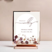 Autumn Anemone Arch Wedding Script Welkom Poster