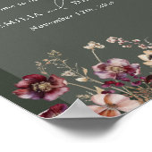 Autumn Anemone Arch Wedding Welkom Poster (Hoek)