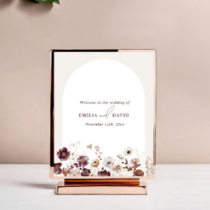 Autumn Anemone Arch Wedding Welkom Poster