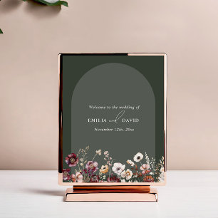 Autumn Anemone Arch Wedding Welkom Poster