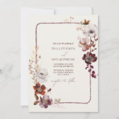 Autumn Anemone Hand getekend geschulpte Bloemen br Kaart (Voorkant)