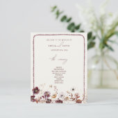 Autumn Anemone Hand getekend geschulpte bruiloft (Staand voorkant)