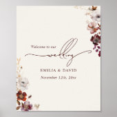 Autumn Anemone Wedding Script Welkom Poster (Voorkant)