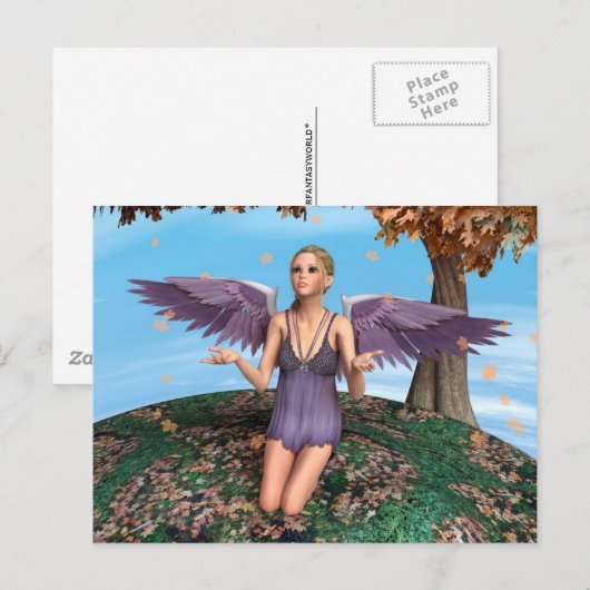 Autumn Angel Briefkaart (Voorkant / Achterkant)