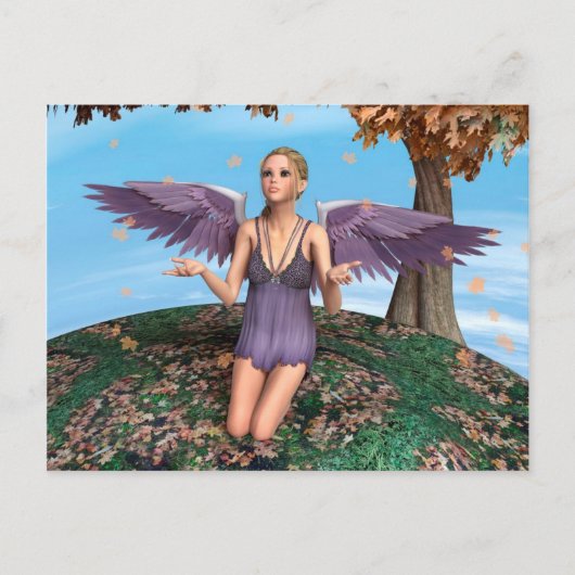 Autumn Angel Briefkaart (Voorkant)