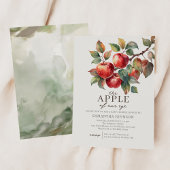Autumn Apple Baby shower Invitation Kaart