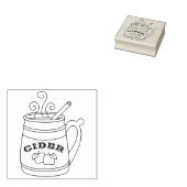 Autumn Apple Cider Rubber Art Stamp Rubberstempel (Gestempeld)