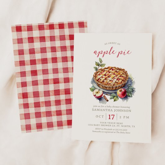Autumn Apple Pie Baby shower Kaart
