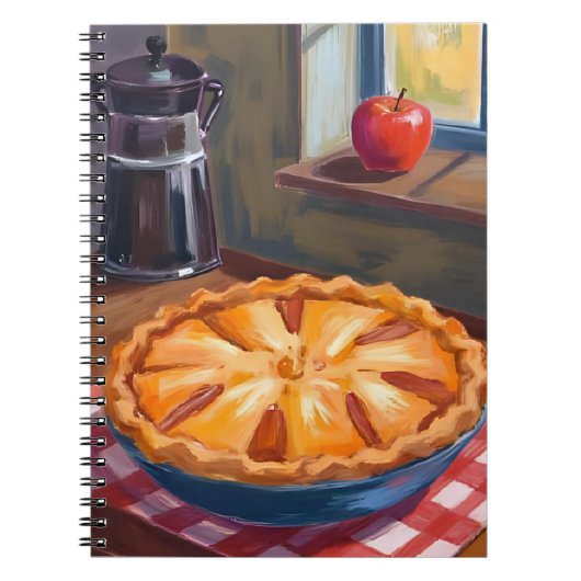 Autumn Apple Pie Thanksgiving Watercolor Notitieboek (Voorkant)