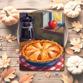 Autumn Apple Pie Waterverf Feestdagenkaart