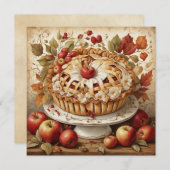 Autumn Apple Pie Wenskaart (Voorkant / Achterkant)