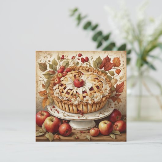 Autumn Apple Pie Wenskaart (Staand voorkant)