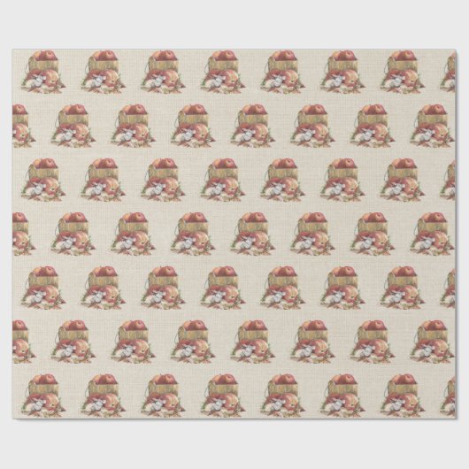 Autumn Apples and Mice Cadeaupapier (Vlak)