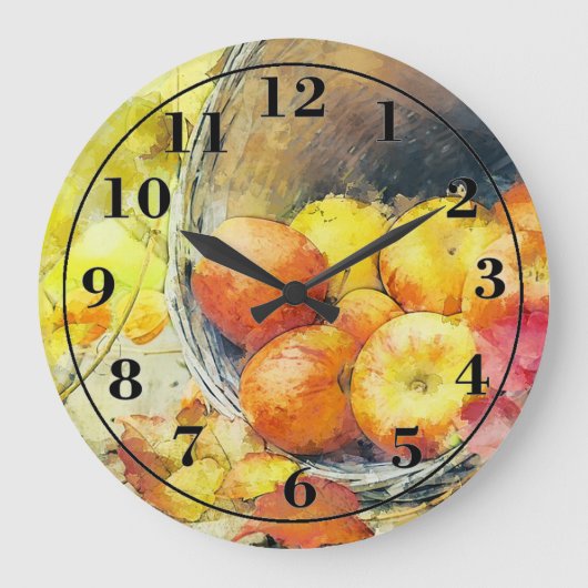 Autumn Apples Grote Klok (Voorkant)