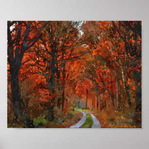 Autumn Arched Trees Poster
