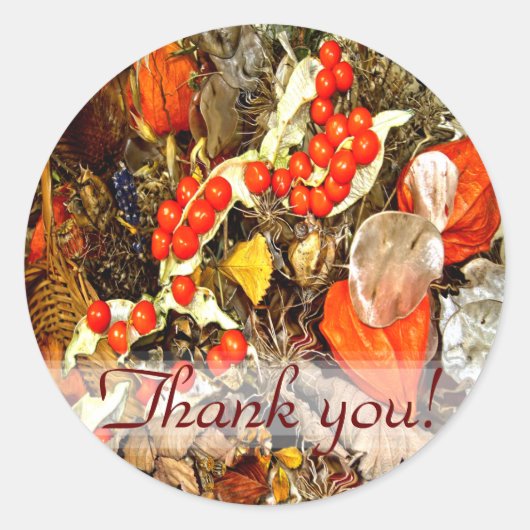 AUTUMN ARRANGEMENT ~ Envelopzegels/stickers Ronde Sticker (Voorkant)