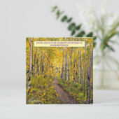 Autumn Aspen Birthday Invitation – Golden Forest Kaart (Staand voorkant)