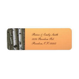 Autumn aspen boom rustige terugzendadresetiketten etiket