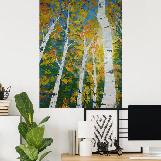 Autumn Aspen Poster (Thuiskantoor)