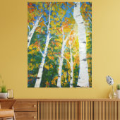 Autumn Aspen Poster Canvas Afdruk (Insitu (Woonkamer))