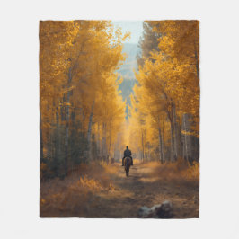 Autumn Aspen Throw Blanket - Seasonal Western  Fleece Deken