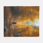 Autumn Aspen Throw Blanket - Seasonal Western  Fleece Deken (Voorkant (Horizontaal))
