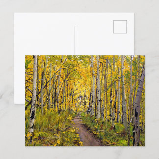 Autumn Aspen Tree Forest Briefkaart