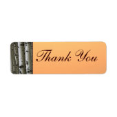 Autumn aspen tree rustic dank u labels (Voorkant)