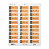 Autumn aspen tree rustic dank u labels (Full Sheet)