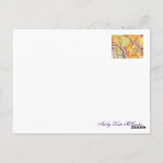 Autumn Aspens Briefkaart (Achterkant)