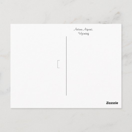 Autumn Aspens Briefkaart (Achterkant)
