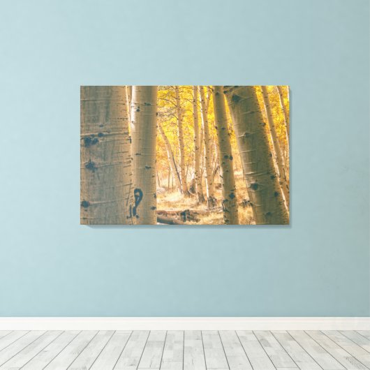 Autumn Aspens Canvas Afdruk (Insitu (Houten vloer))