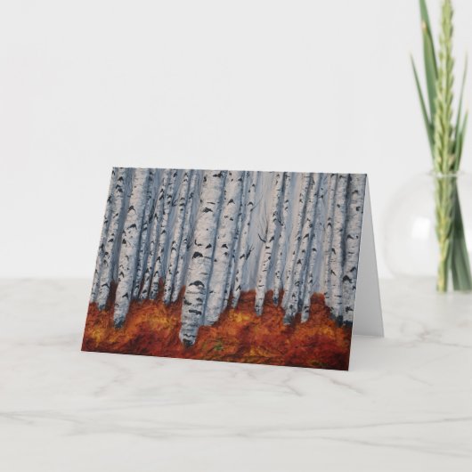Autumn Aspens Greeting Card Artist Alison Galvan Kaart (Voorkant)