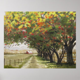 Autumn-autoweg Poster