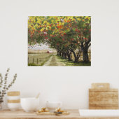 Autumn-autoweg Poster (Keuken)