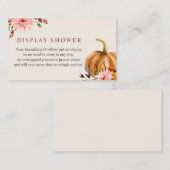 Autumn Baby Display Shower-invoegkaart Informatiekaartje (Voorkant / Achterkant)