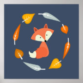 Autumn Baby Fox Poster (Voorkant)