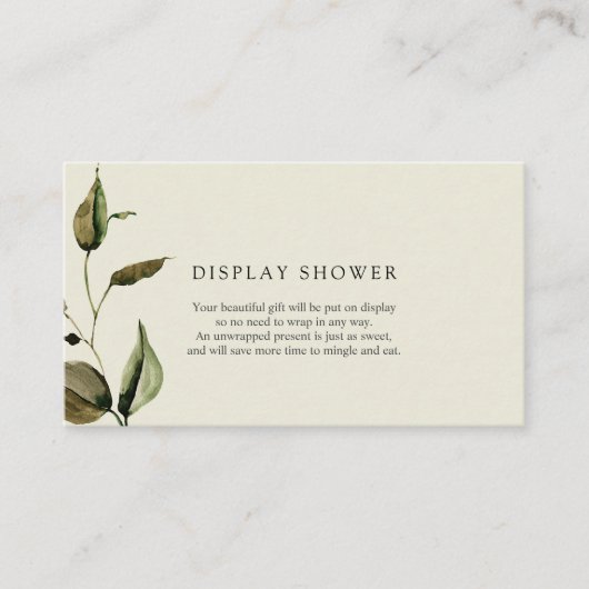 Autumn Baby shower Display Shower-invoegkaart Informatiekaartje (Voorkant)