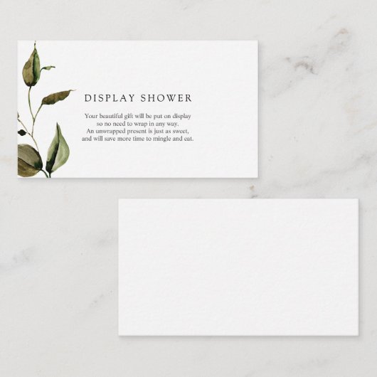 Autumn Baby shower Display Shower-invoegkaart Informatiekaartje (Voorkant / Achterkant)