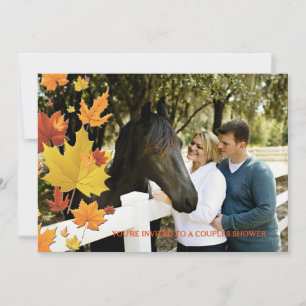 Autumn Background Photo Invitation Kaart