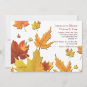 Autumn Background Photo Invitation Kaart (Achterkant)