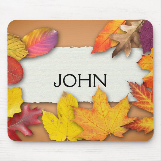Autumn Banner Personaliseerd Muismat (Voorkant)
