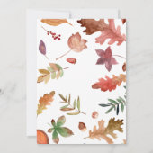 Autumn Baptisme | Fall Leaves en Gold Cross Kaart (Achterkant)