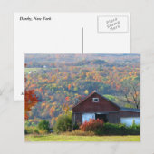 Autumn Barn en Hills Briefkaart (Voorkant / Achterkant)