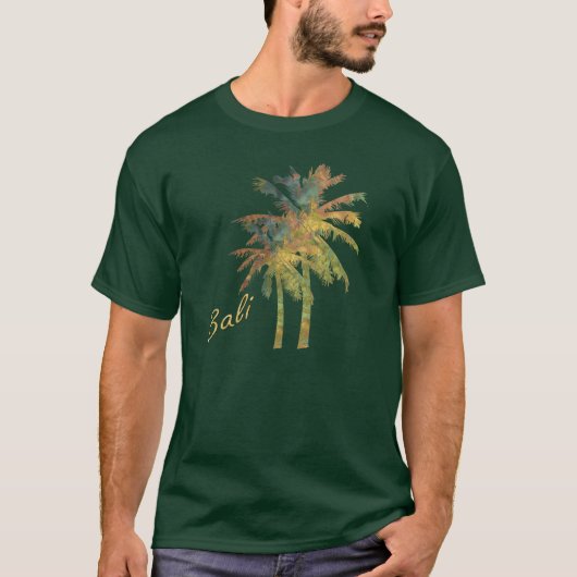 Autumn Batik Palm Trees T-Shirt (Voorkant)