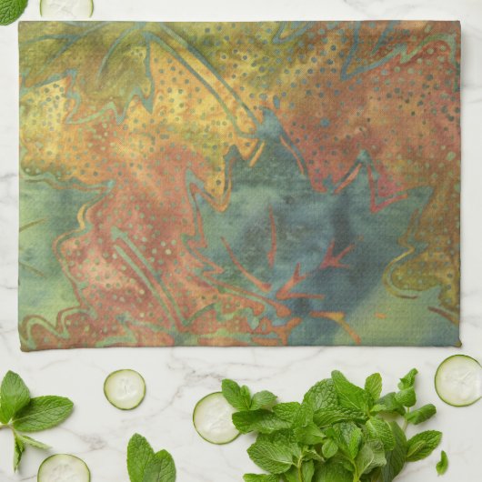 Autumn Batik Theedoek (Gevouwen)