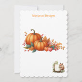 Autumn Bay Douche Uitnodiging. Kaart (Achterkant)