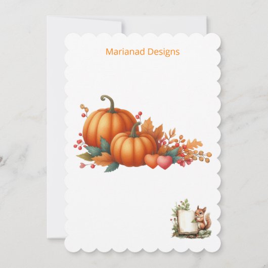 Autumn Bay Douche Uitnodiging. Kaart (Achterkant)