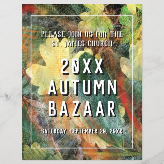 Autumn Bazaar, School of Community Event Green Lea Flyer (Achterkant)